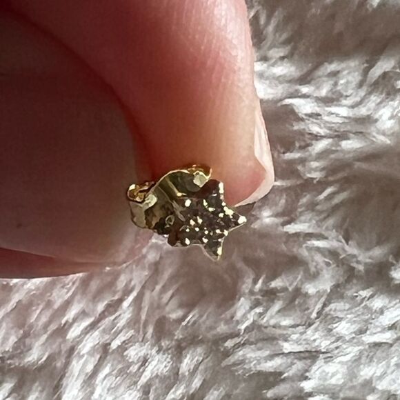 Nordstrom SE Fine 14K Gold Plated Diamond Pave Star Stud Earrings - 0.10 ctw - Picture 3 of 6